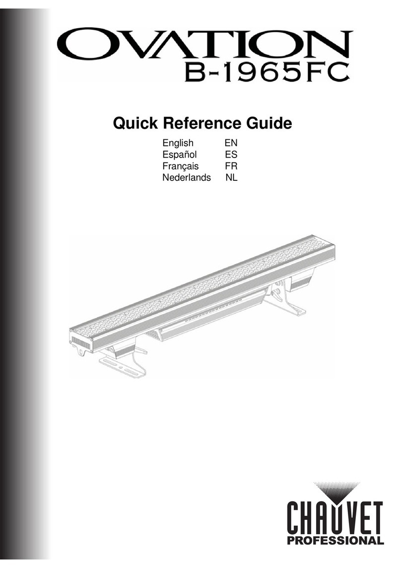 Chauvet ovation B-1965FC Quick reference guide Chauvet ovation B-1965FC Quick reference guide