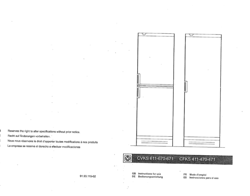 Vestfrost CVKS 611 Instructions for use
