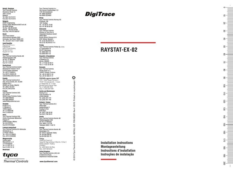 DigiTrace RAYSTAT-EX-02 installation instructions