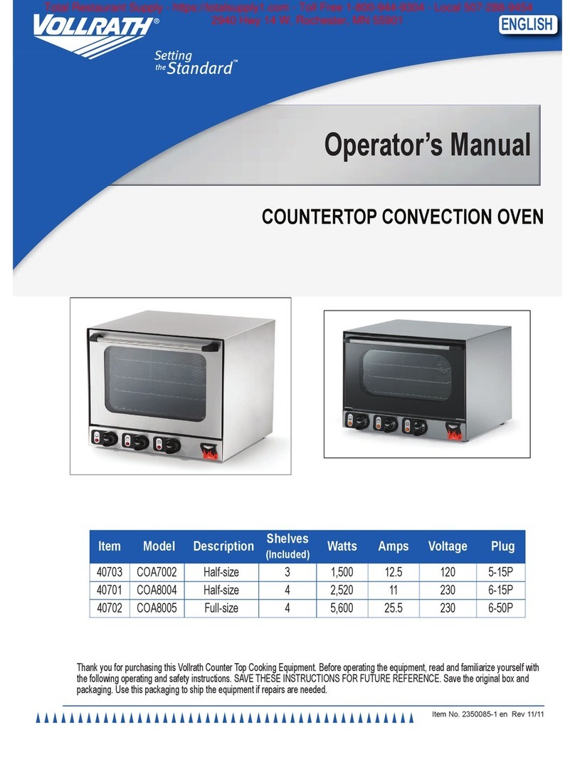 Vollrath CAYENNE COA7002 User manual