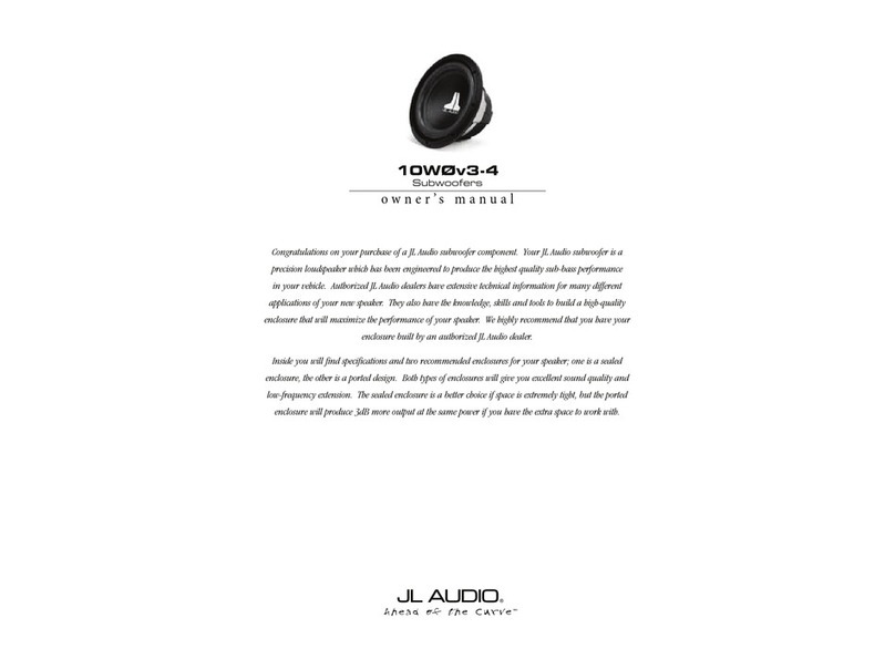 JL Audio 10W0v3-4 User manual