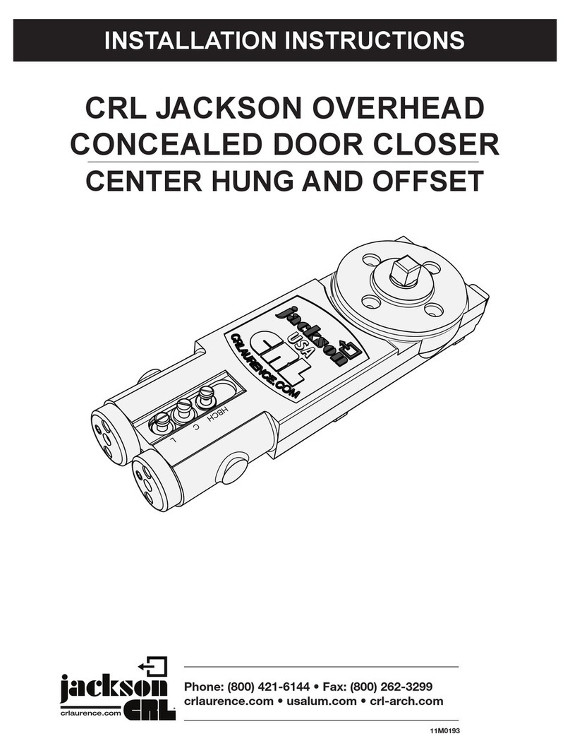 CLR Jackson 400 Series installation instructions CLR Jackson 400 Series installation instructions