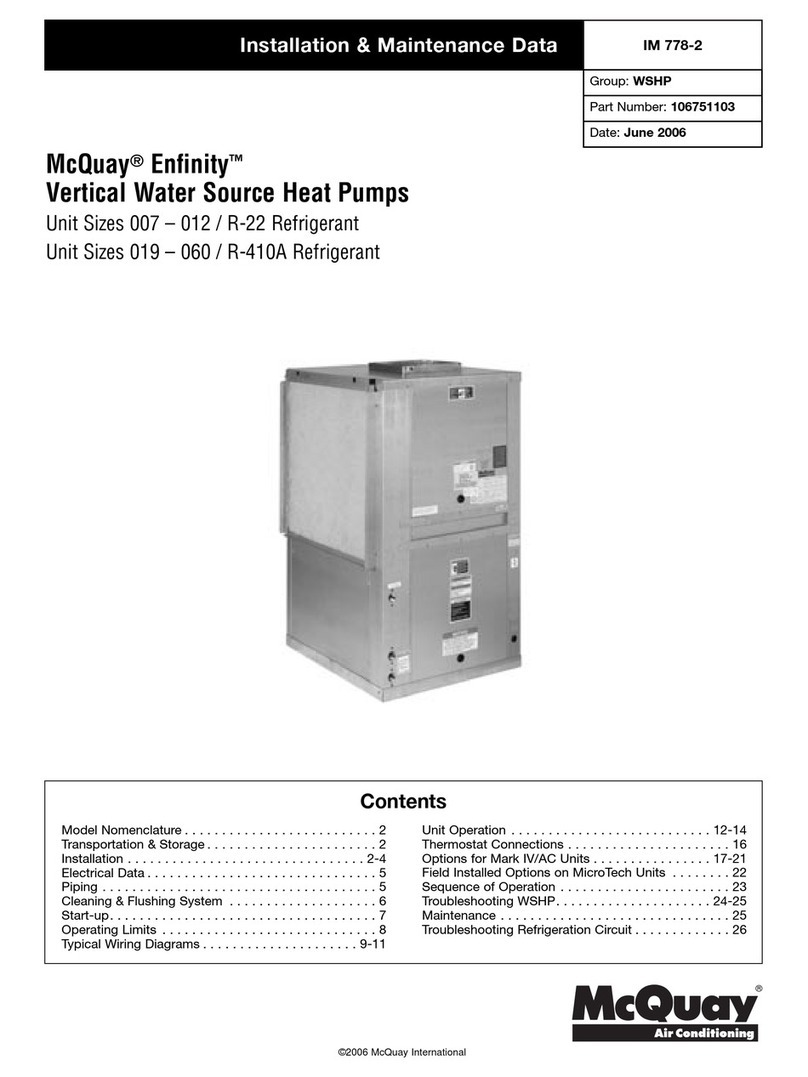 McQuay Enfinity series Instruction Manual