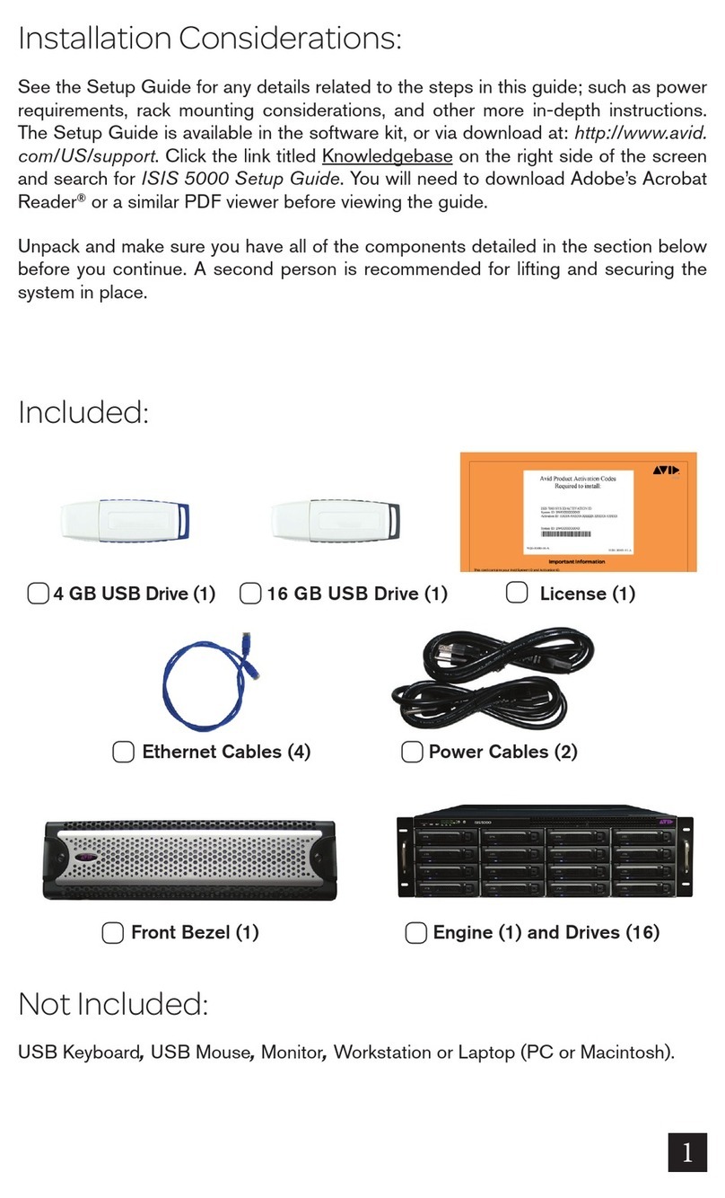 Avid Technology ISIS 5000 User manual