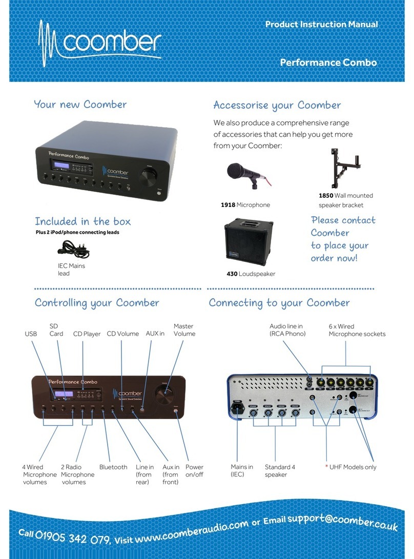 Coomber Performance Combo Specification sheet