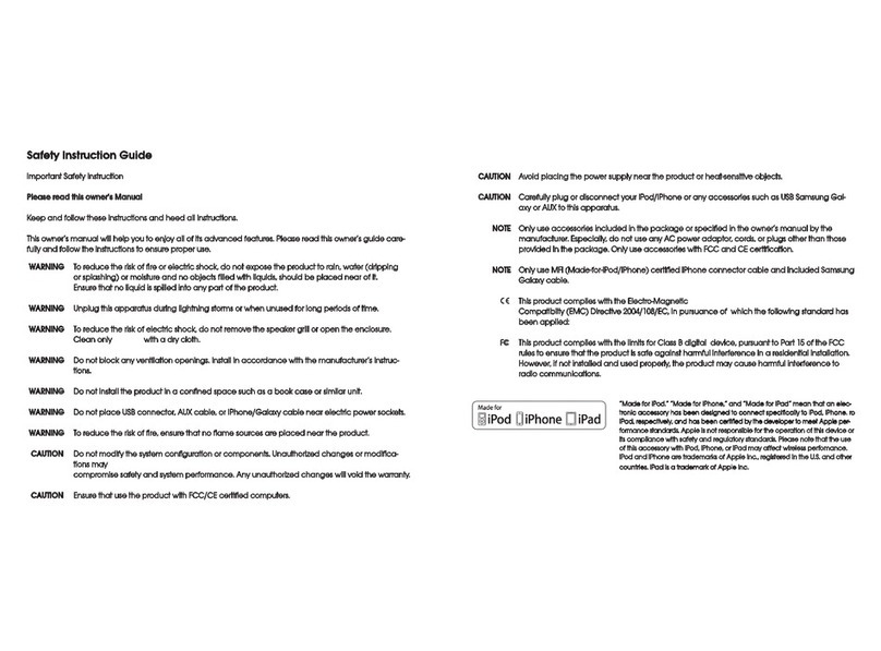 Palo Alto Audio Design Rhombus Safety instruction guide