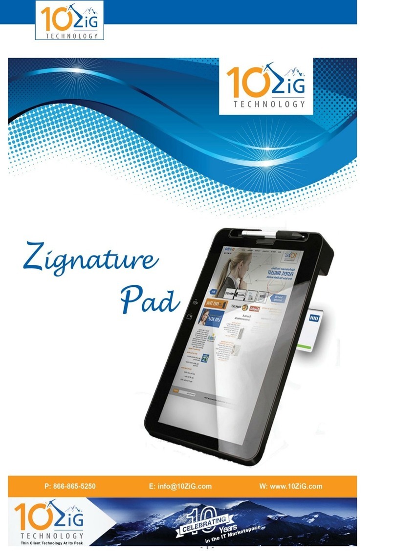 10ZiG Technology Limited ZiGnature Pad 1410 user manual
