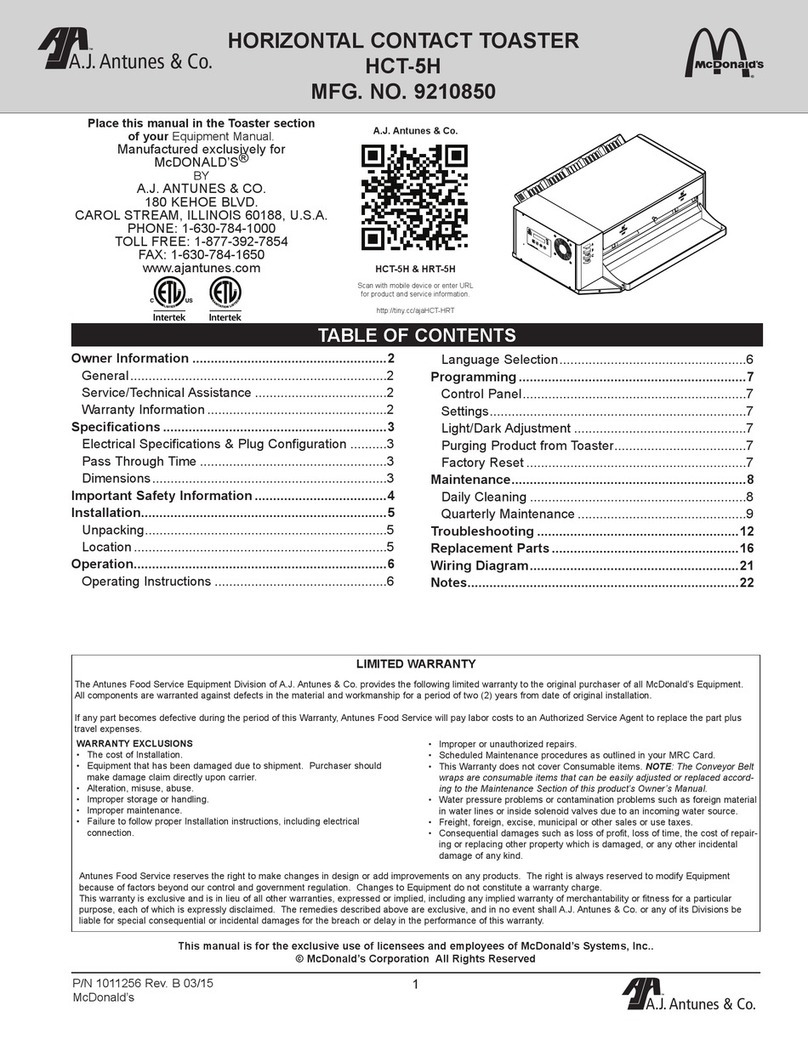 A.J.Antunes HCT-5H user manual