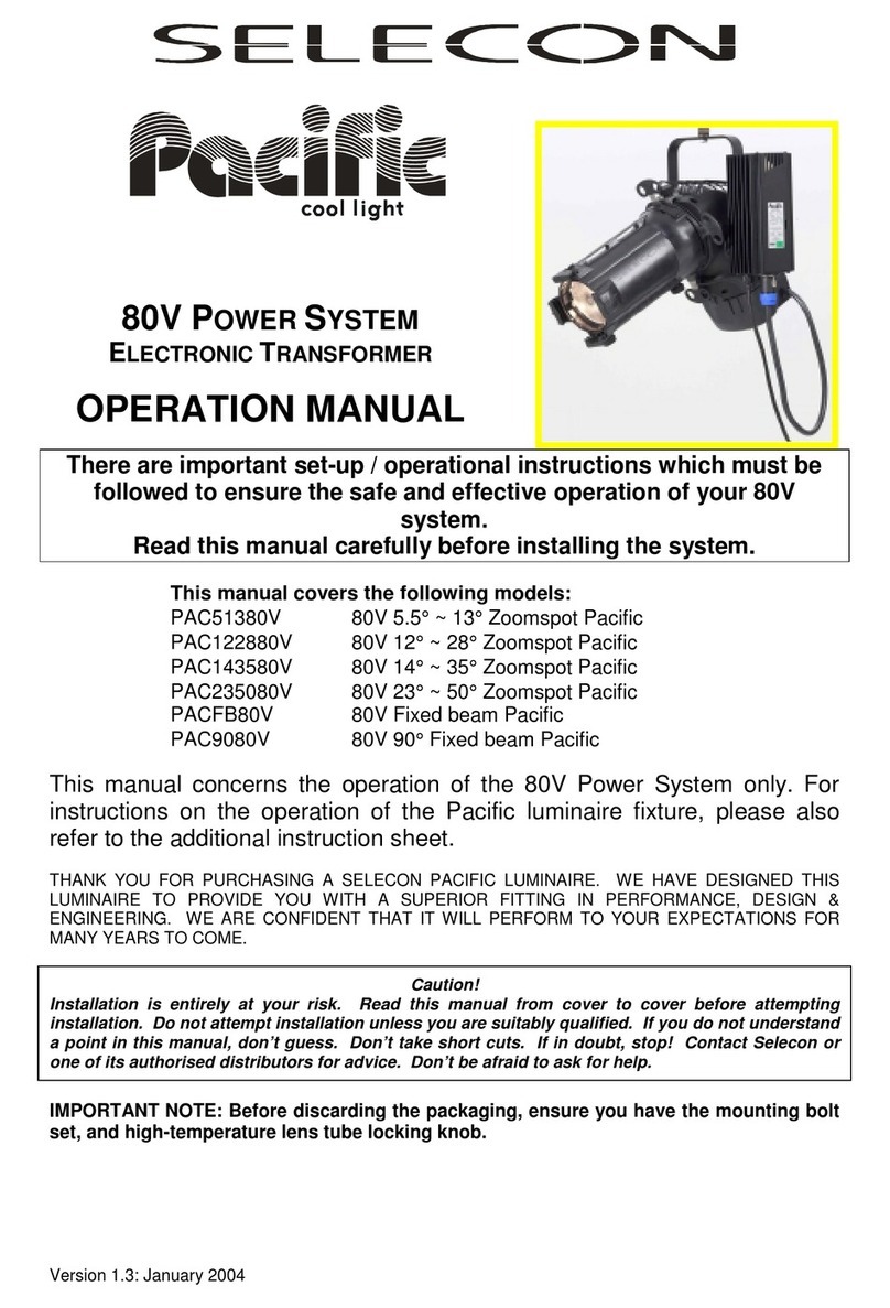 Selecon PAC51380V Operation manual