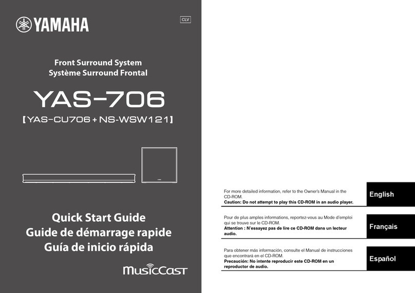 Yamaha YAS-CU706 quick start guide