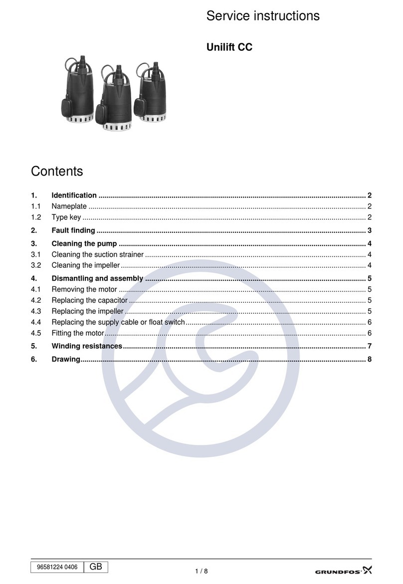 Grundfos Unilift CC 5 M1 Service instructions Grundfos Unilift CC 5 M1 Service instructions