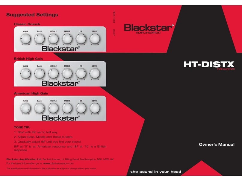 BLACK STAR HT-DISTX owner's manual