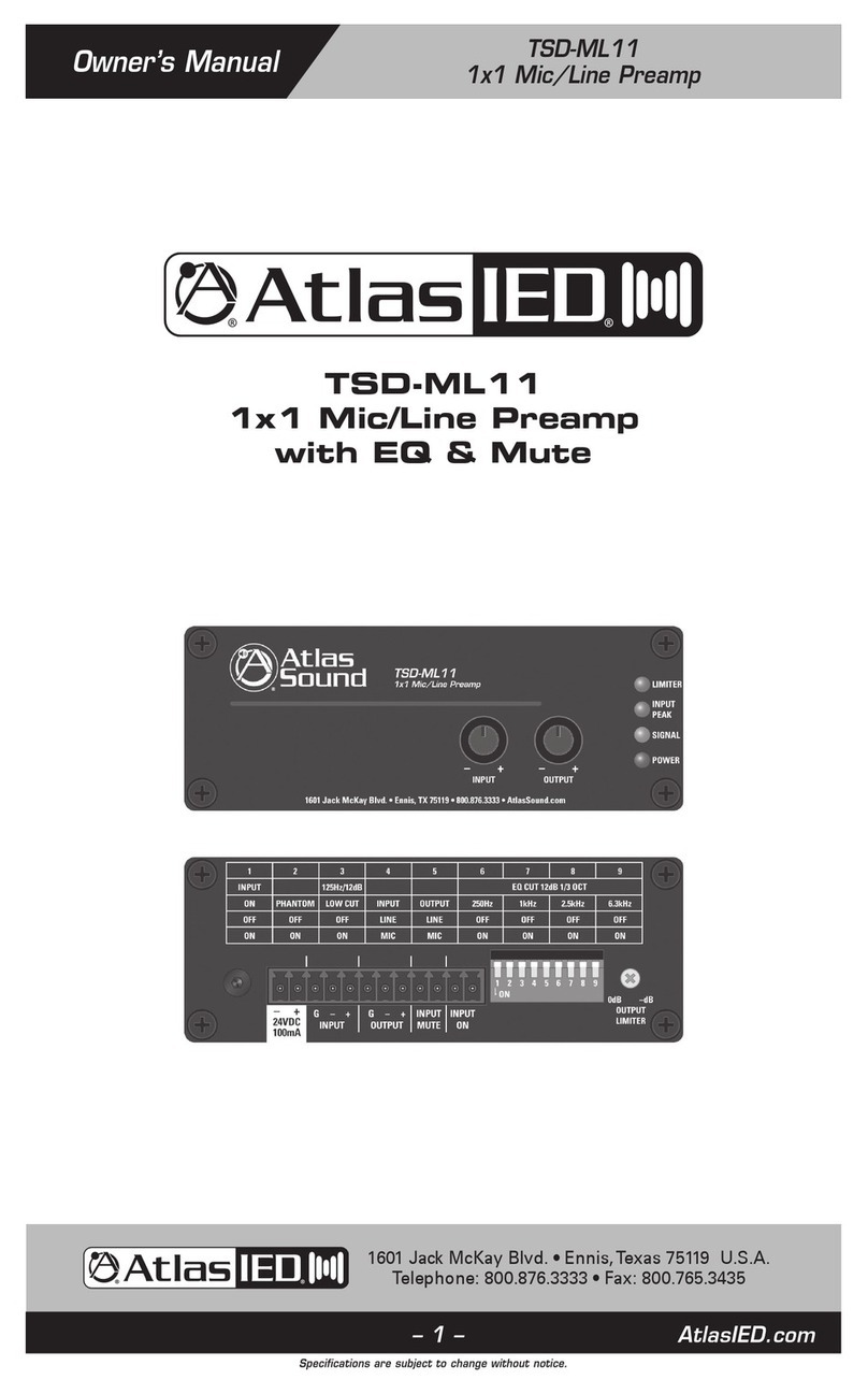 Atlas IED TSD-ML11 owner's manual Atlas IED TSD-ML11 owner's manual
