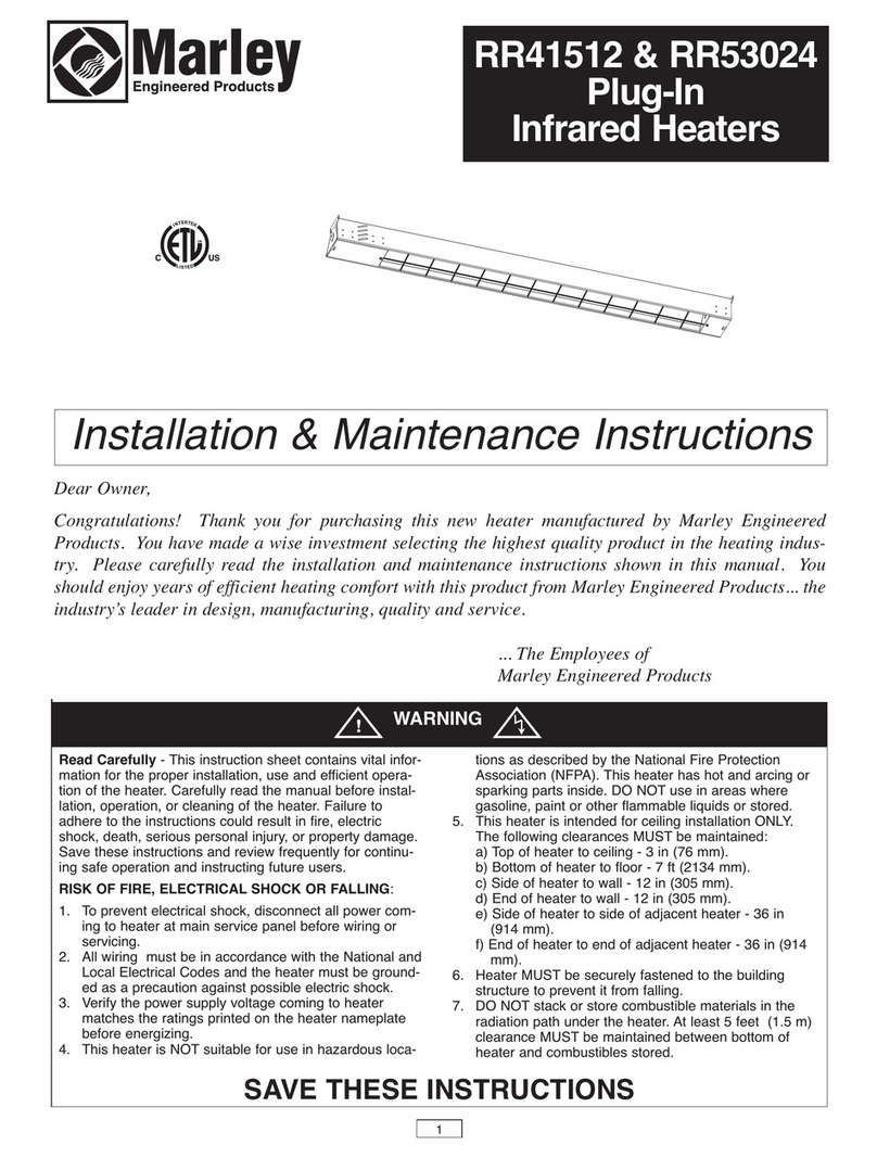 Marley RR41512 Installation and operating instructions