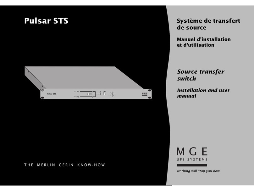 MGE UPS Systems Pulsar STS Installation and user manual
