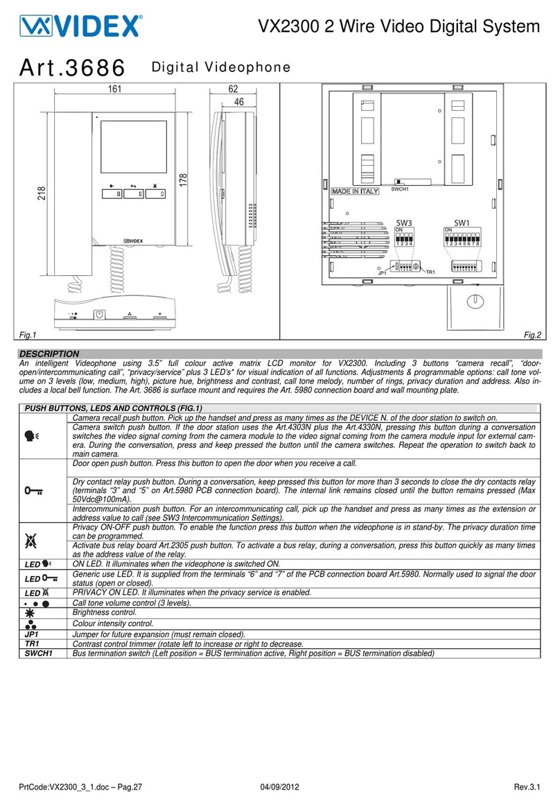 Videx VX2300 User manual Videx VX2300 User manual