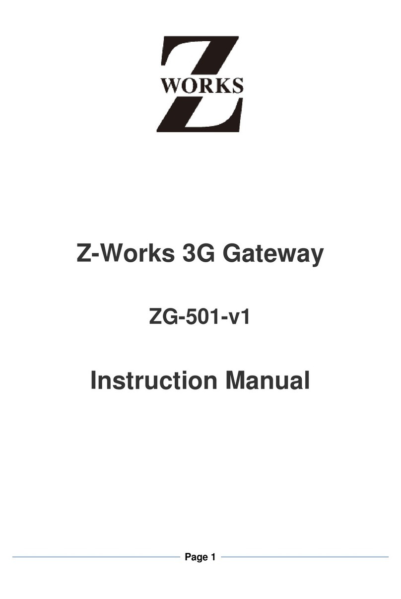 Z-Works ZG-501-v1 instruction manual