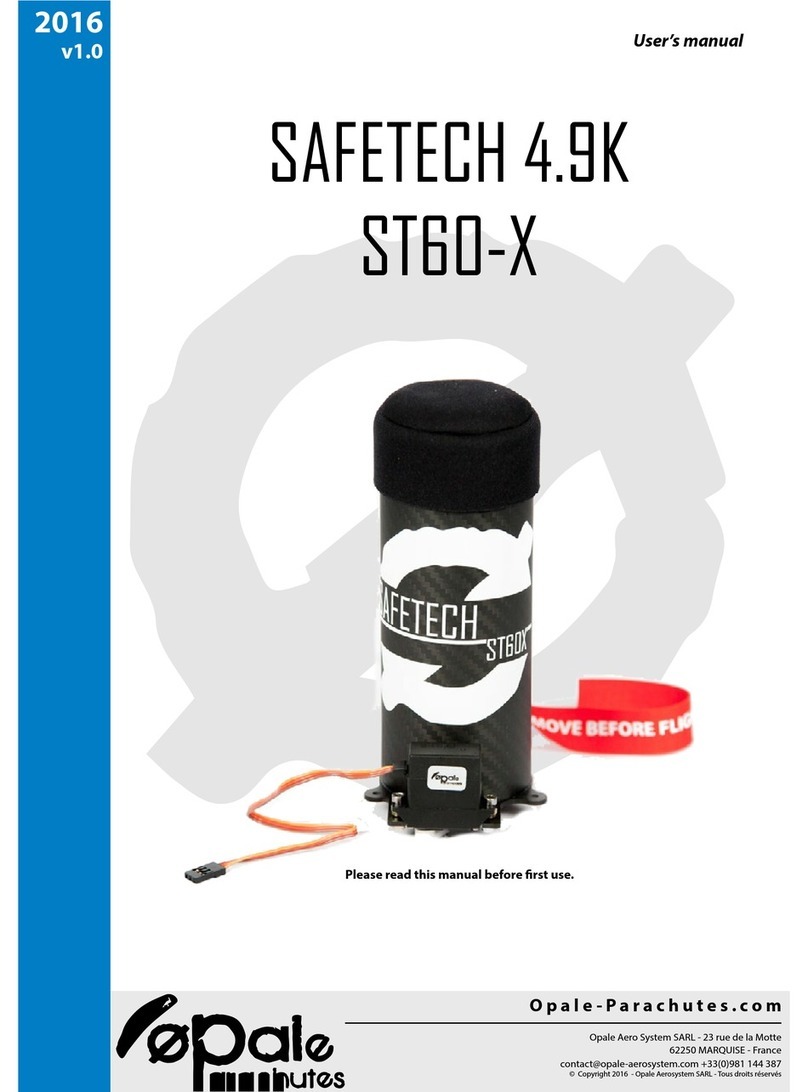 Opale Parachutes SAFETECH ST60-X user manual Opale Parachutes SAFETECH ST60-X user manual