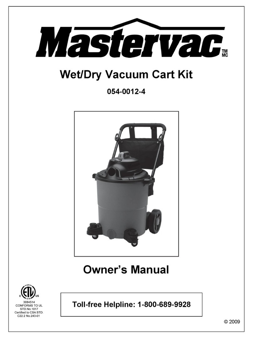Mastervac 054-0012-4 User manual