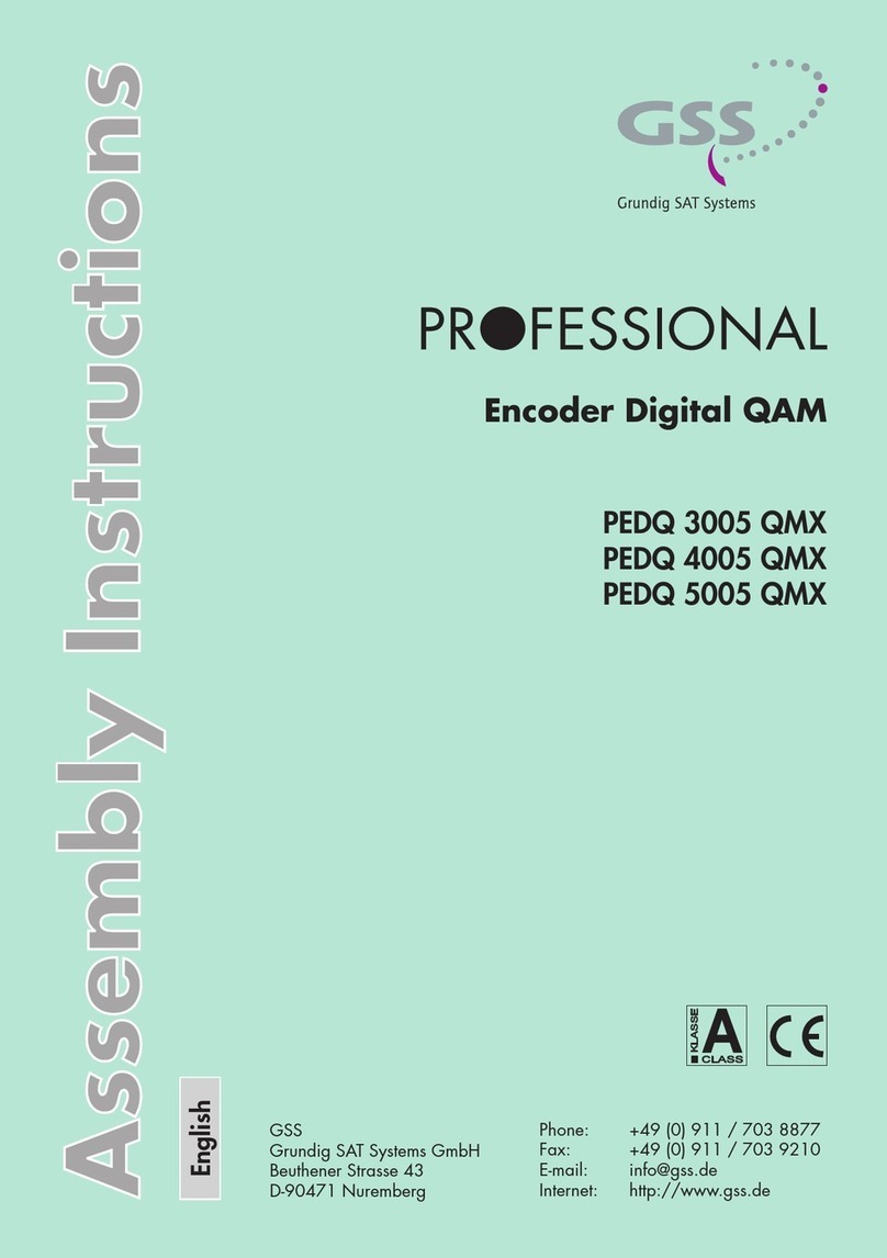 GSS PEDQ 3005 QMX Assembly instruction