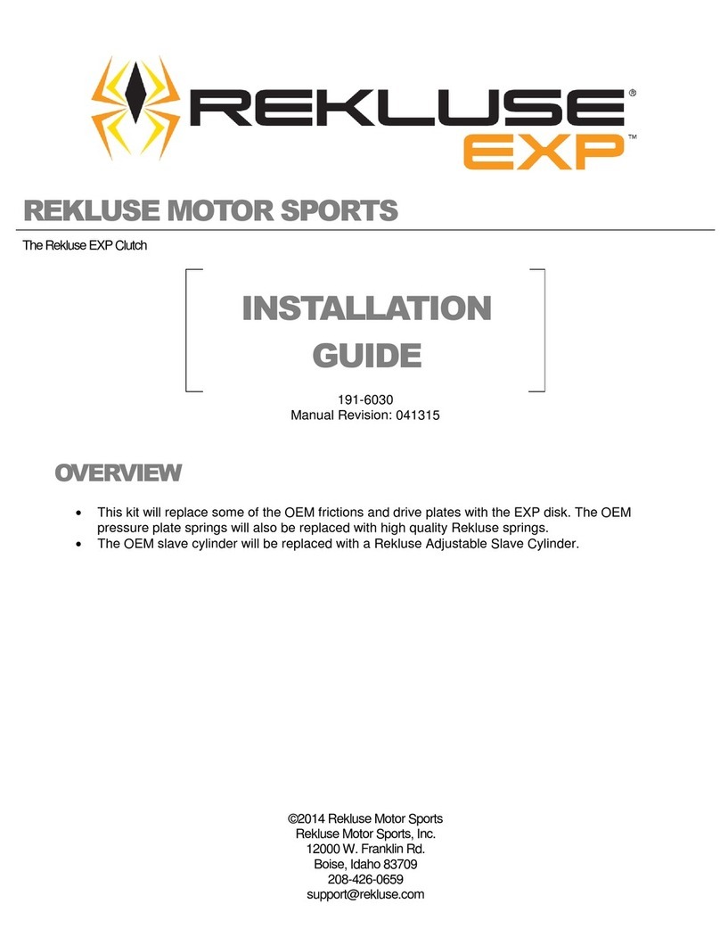 Rekluse Motor Sports EXP installation guide Rekluse Motor Sports EXP installation guide