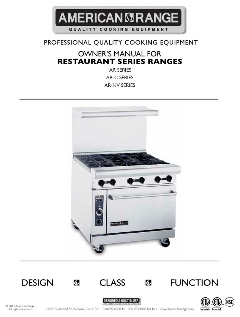 American Range AR SERIES User manual American Range AR SERIES User manual