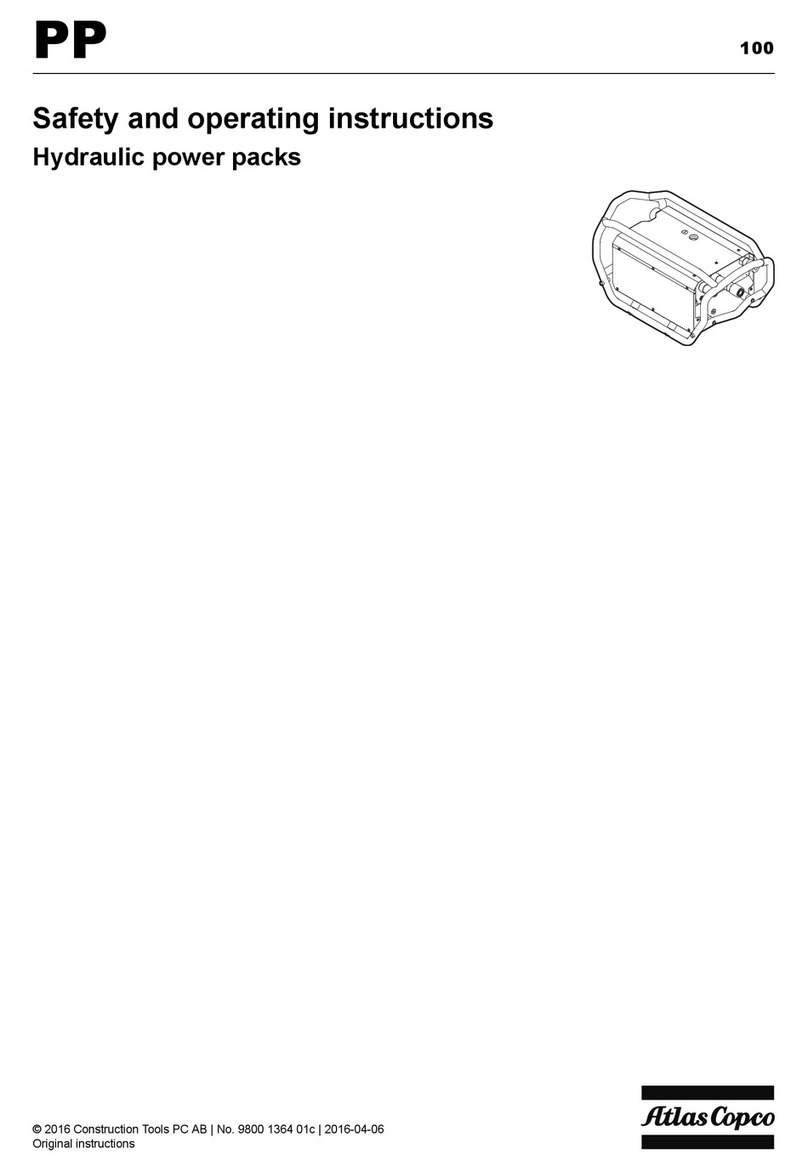 Atlas Copco PP 100 Safety and operating instructions Atlas Copco PP 100 Safety and operating instructions