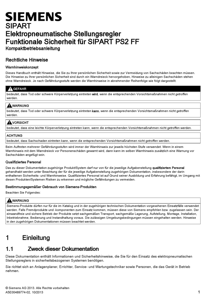 Siemens SIPART PS2 FF Administrator guide