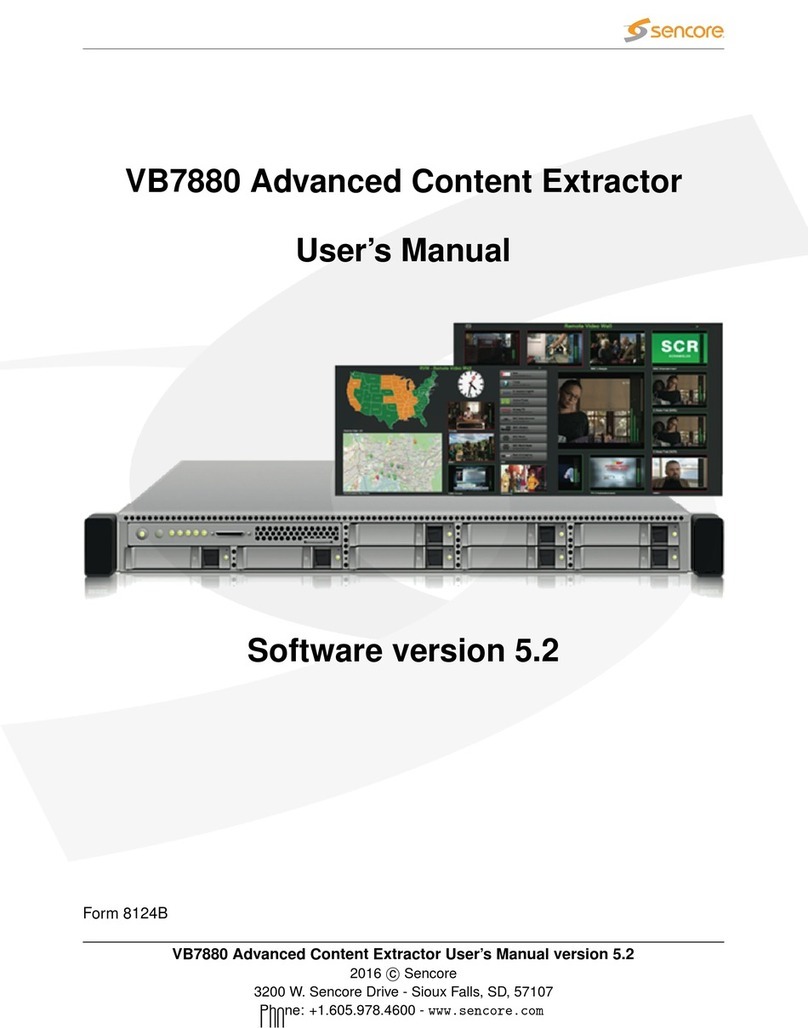 Sencore VB7880 user manual