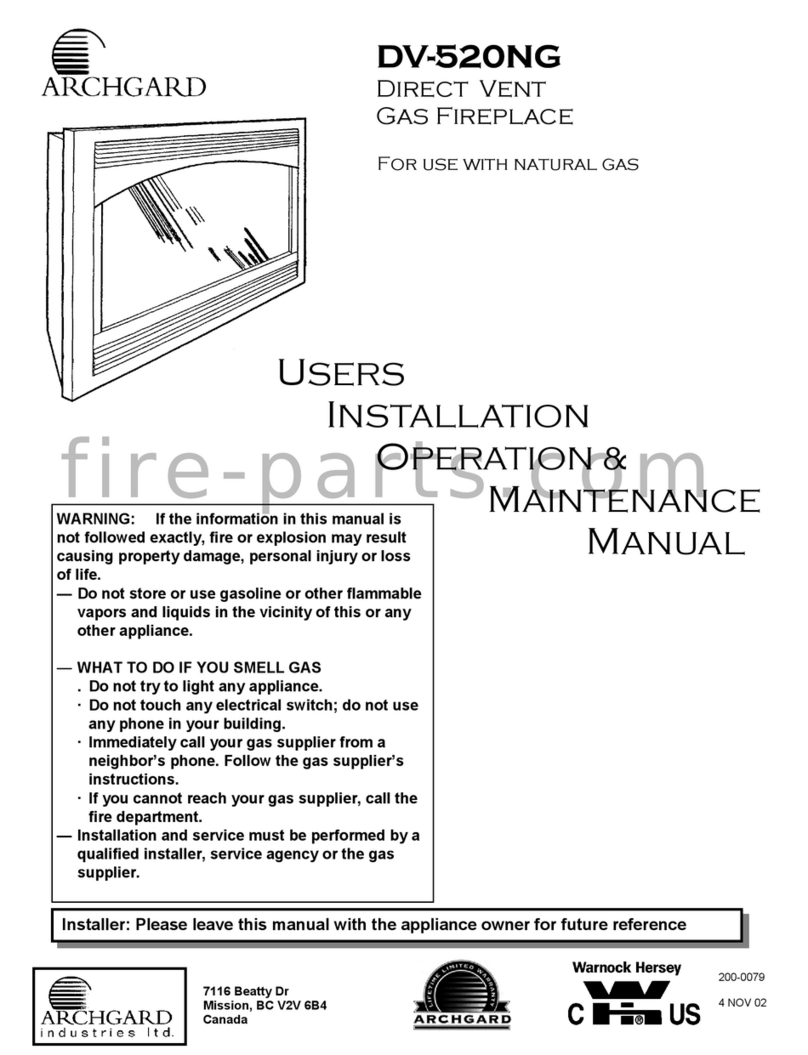 Archgard DV-520NG Users installation operation & maintenance manual