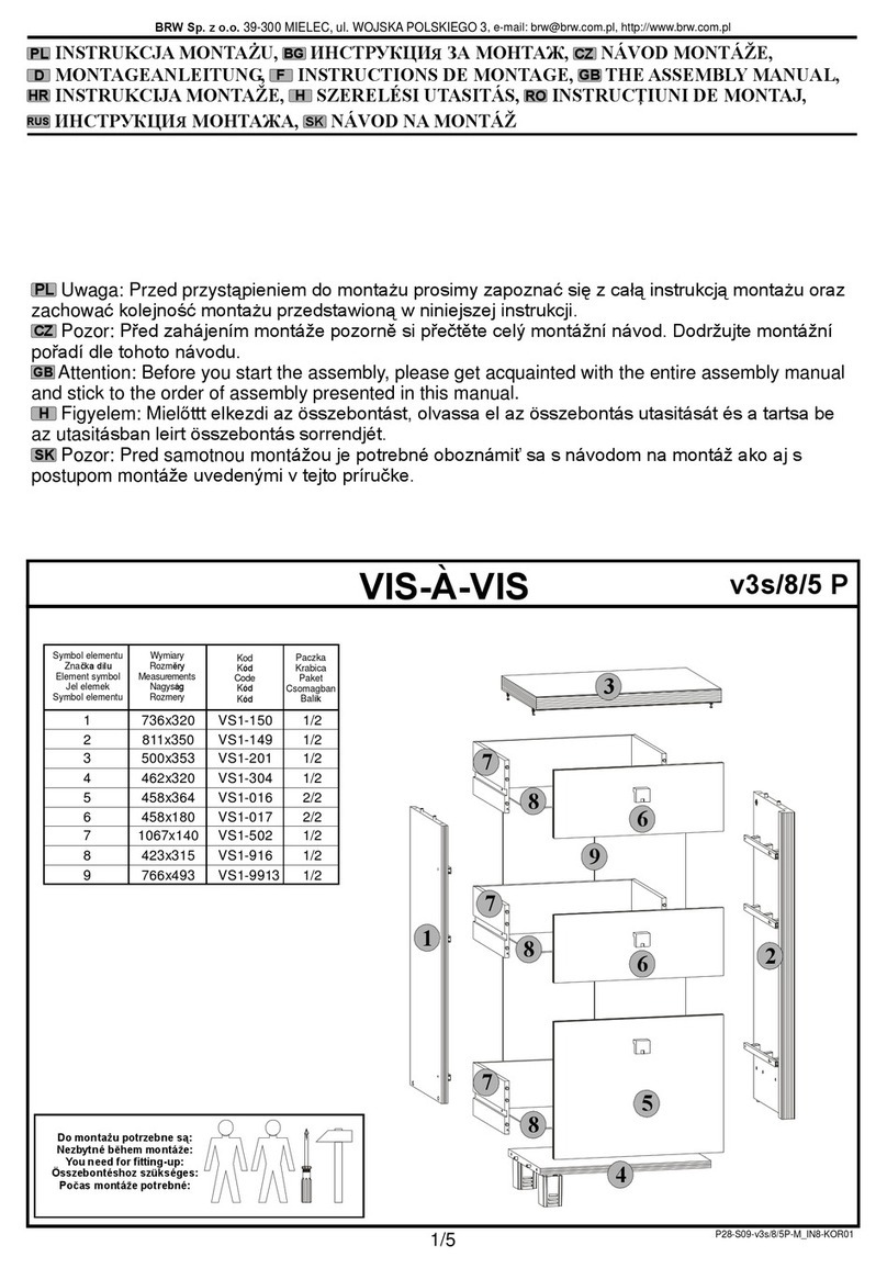BRW Vis a Vis v3s/8/5 P Assembly manual