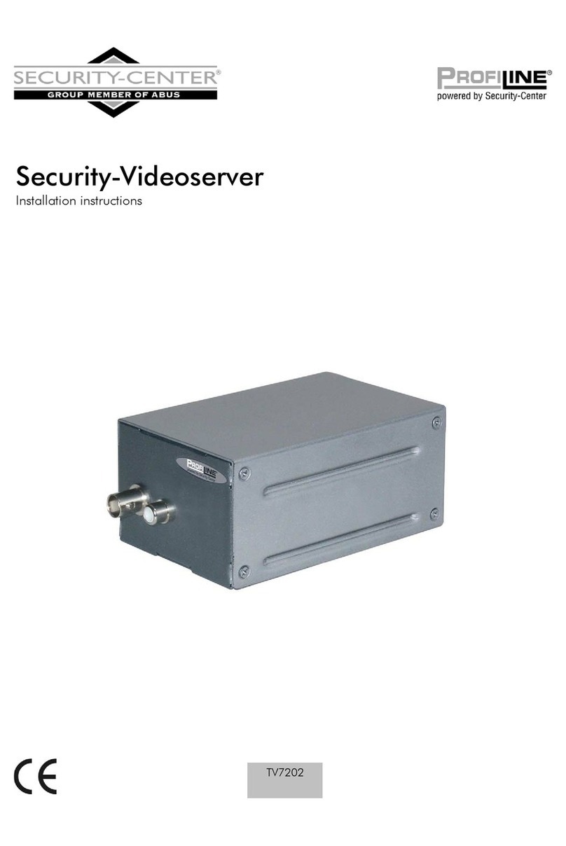 Security-Center TV7202 installation instructions