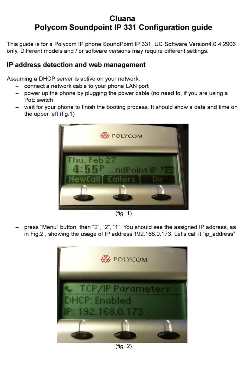 Polycom SoundPoint IP 331 User manual