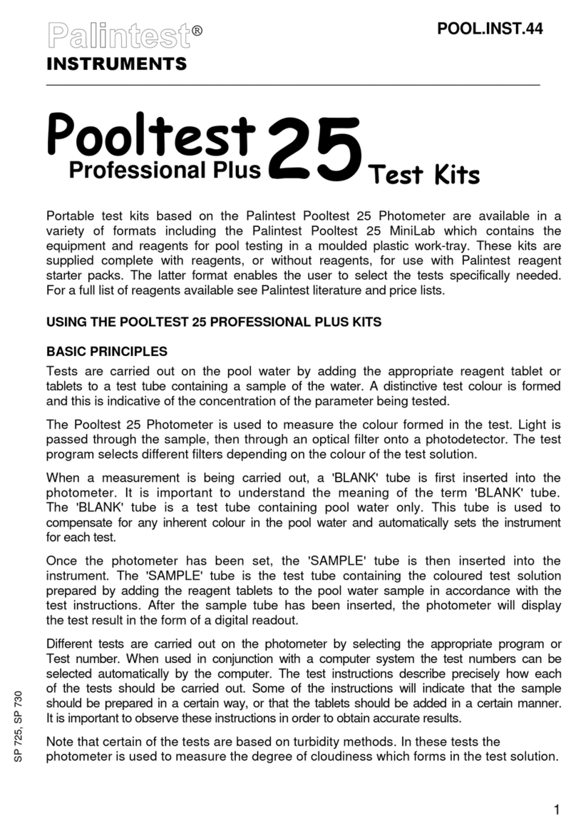 palintest Pooltest 25 Professional Plus instructions