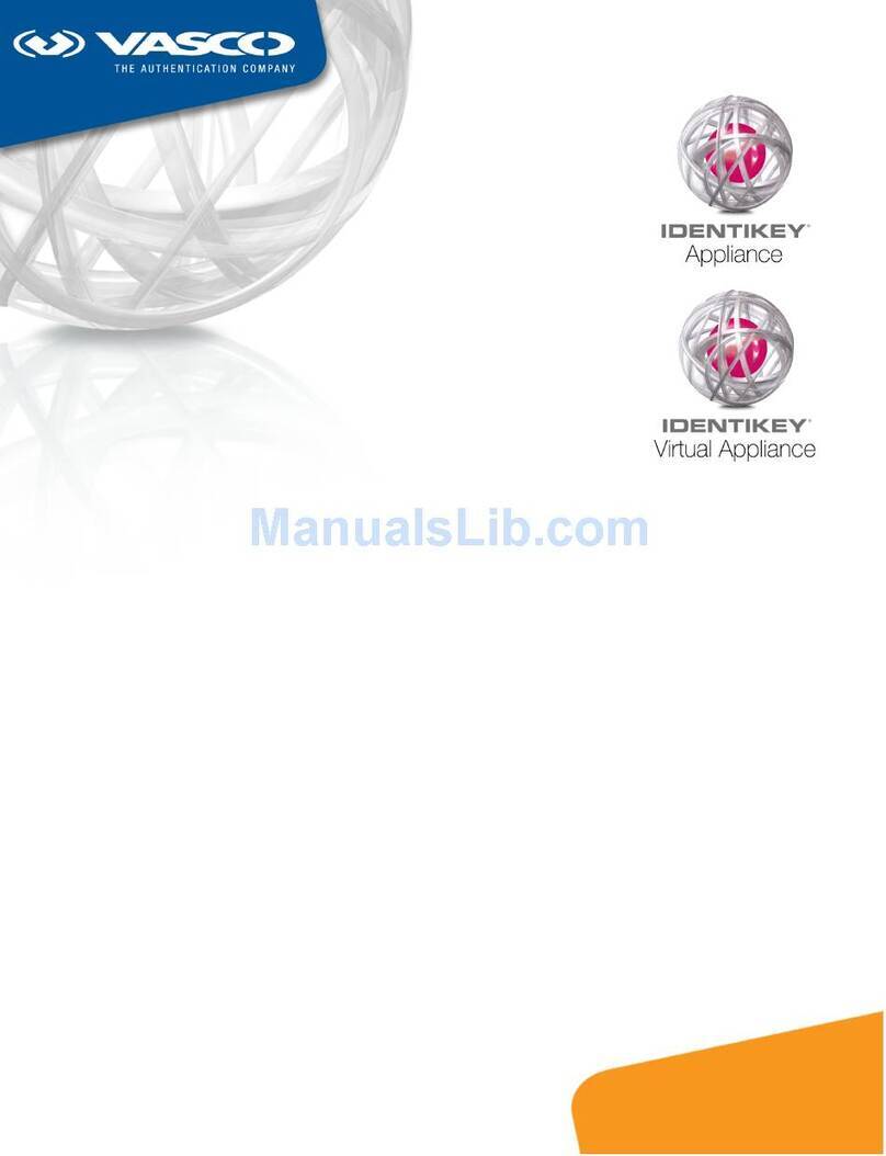 Vasco IDENTIKEY Appliance Installation and maintenance guide