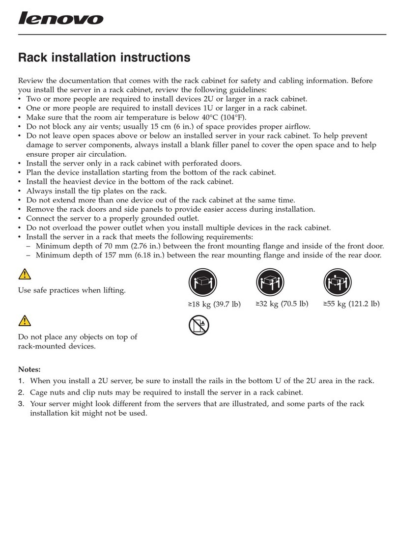 Lenovo Tripp Lite 2U installation instructions