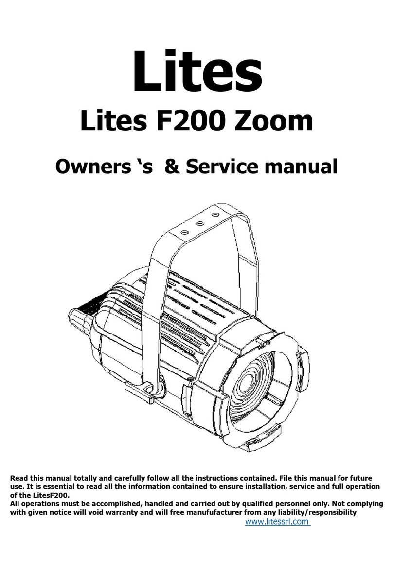 Lites F200 Zoom Owner's service manual