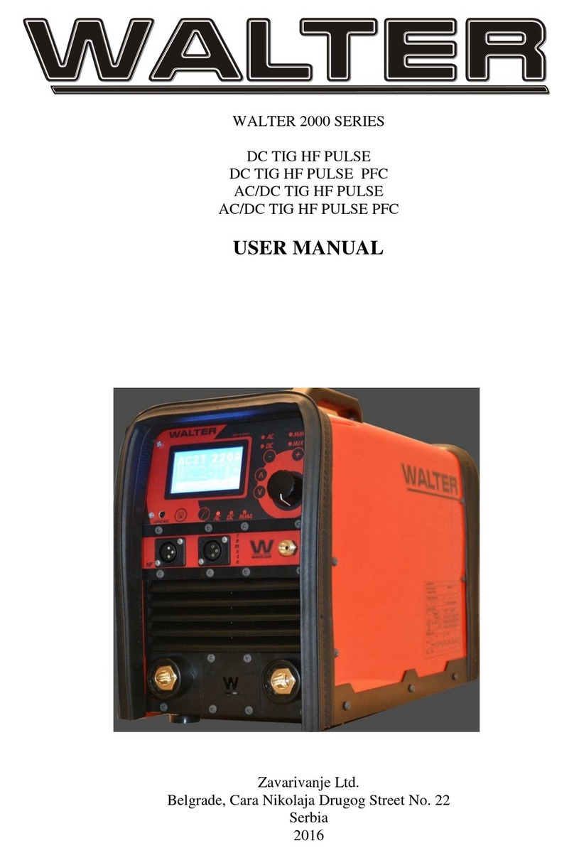 Zavarivanje WALTER 2000 SERIES user manual