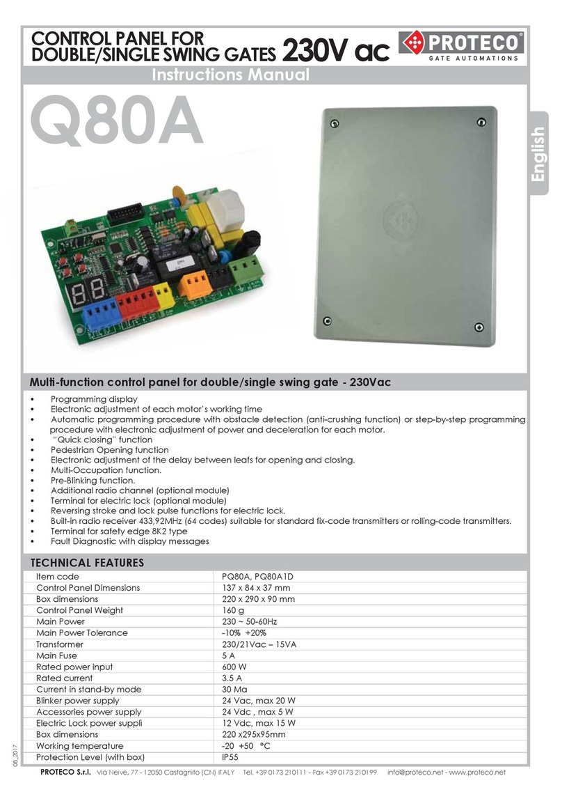 Proteco Q80A instruction manual