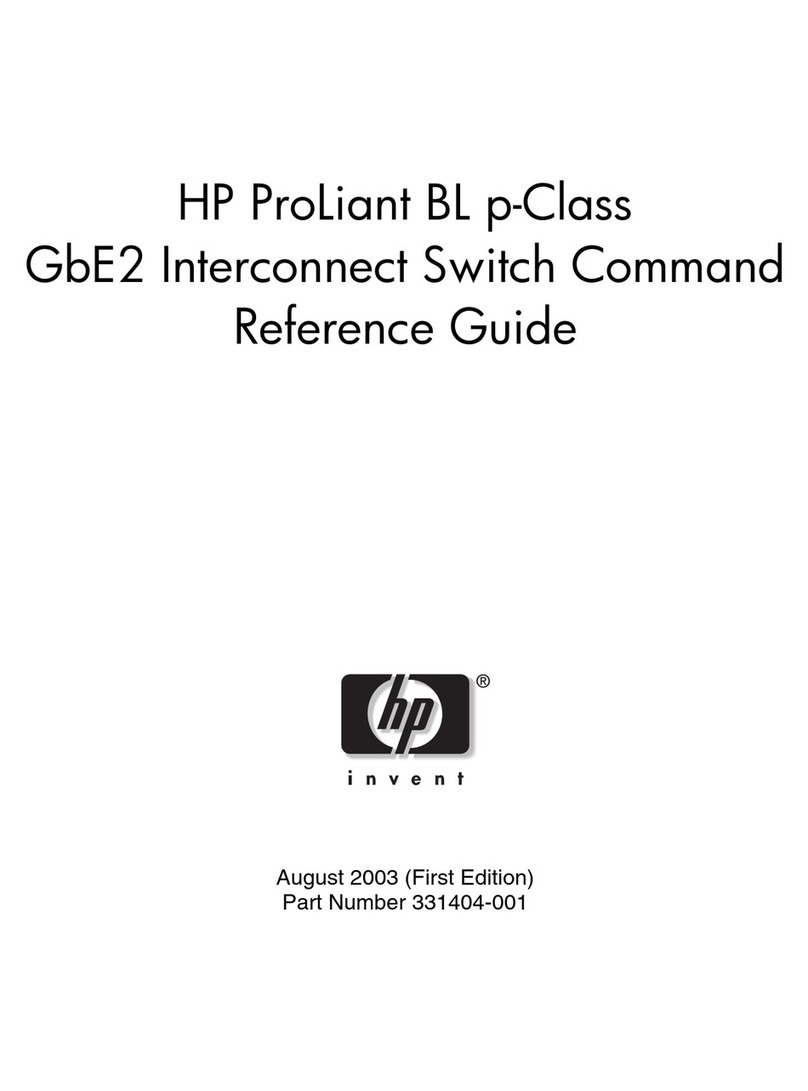 HP ProLiant BL p-Class GbE2 Operating manual