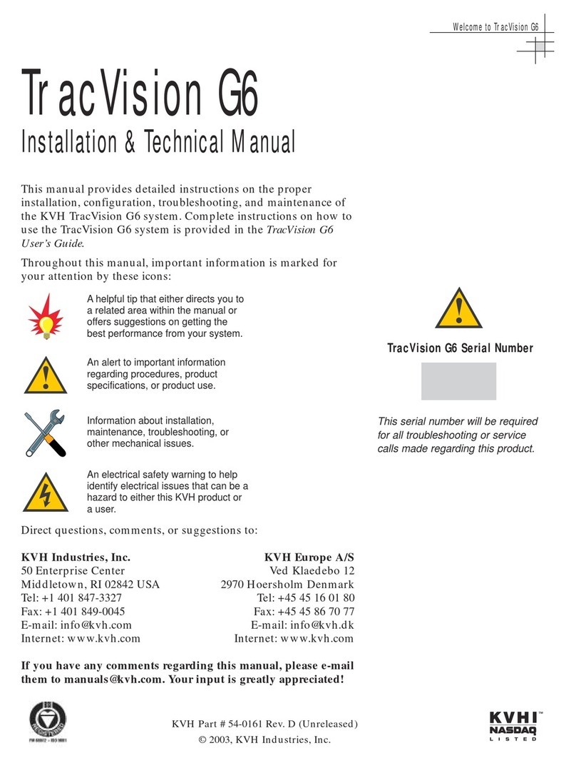 KVH Industries KVH TracVision TracVision G6 User manual