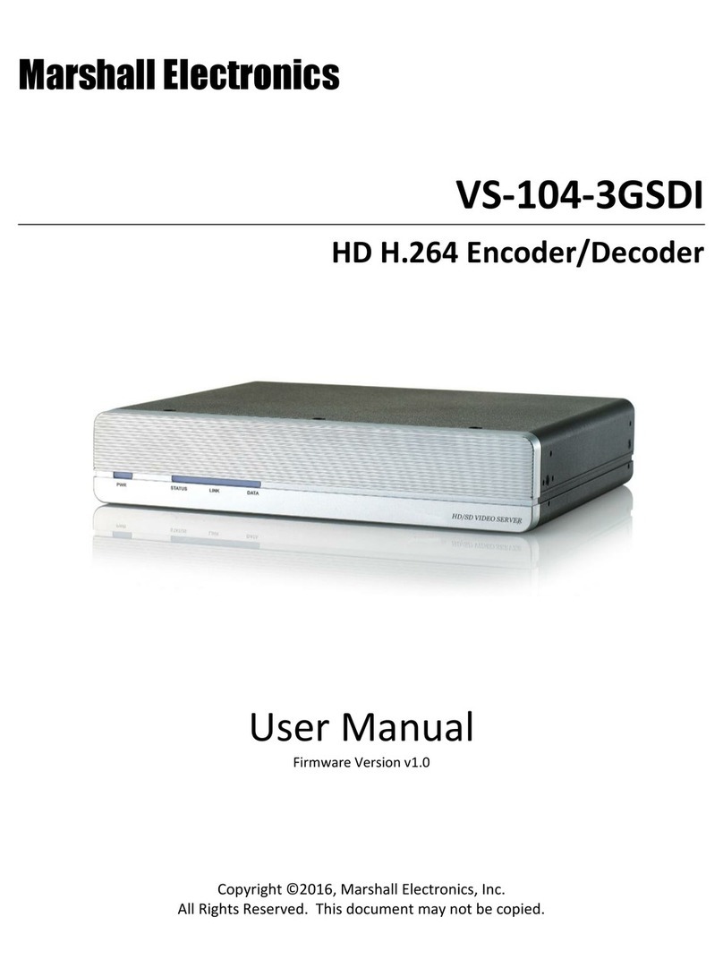 Marshall Electronics VS-104-3GSDI User manual