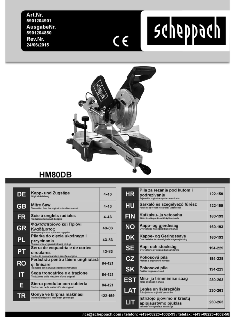 Scheppach HM80DB Assembly instructions