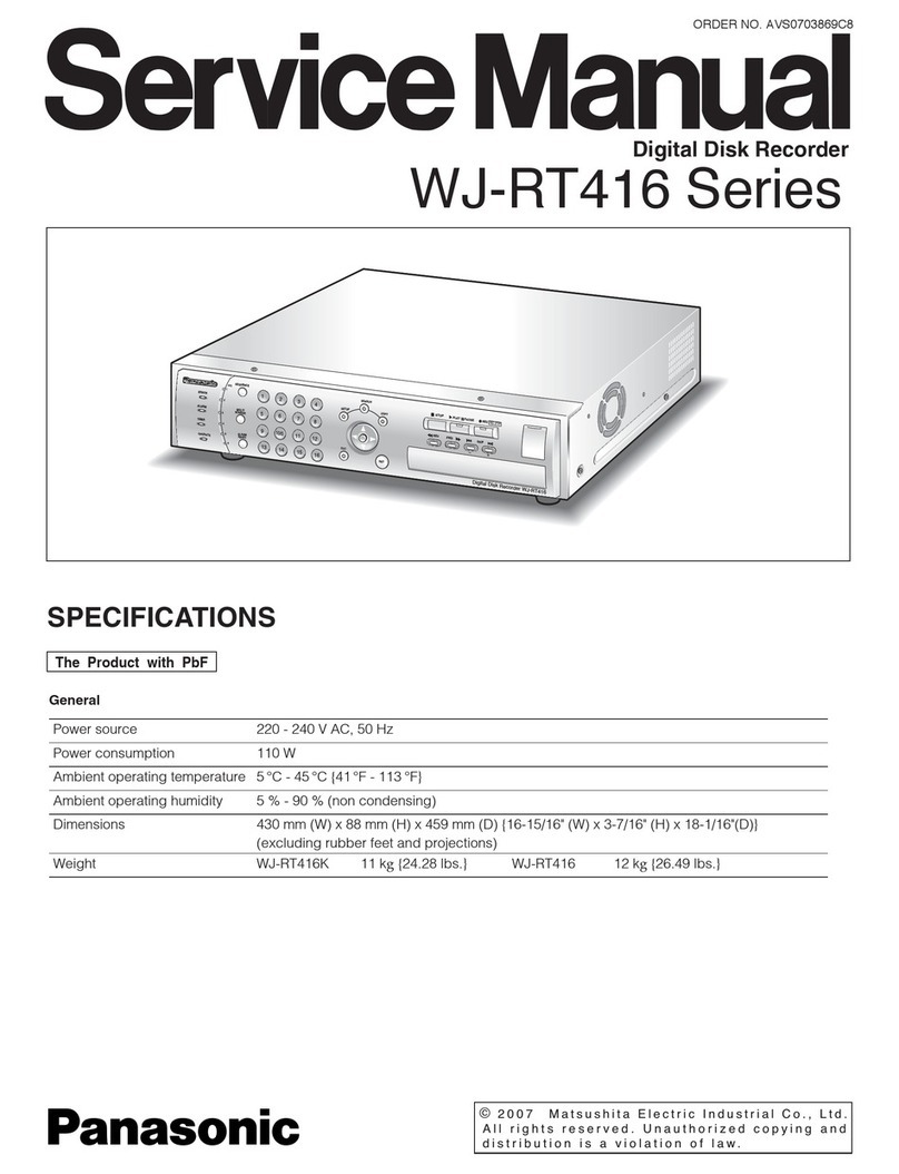 Panasonic WJRT416 - 16CH DIGITAL RECORDER User manual