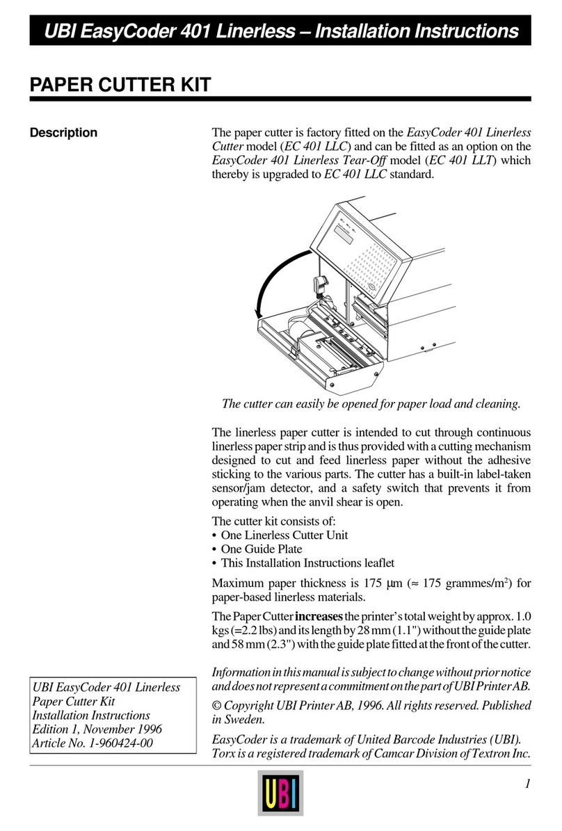 UBI EasyCoder 401 installation instructions UBI EasyCoder 401 installation instructions