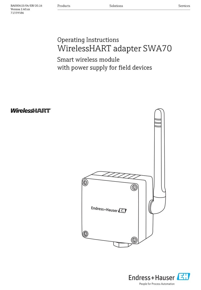 WirelessHART SWA70 operating instructions