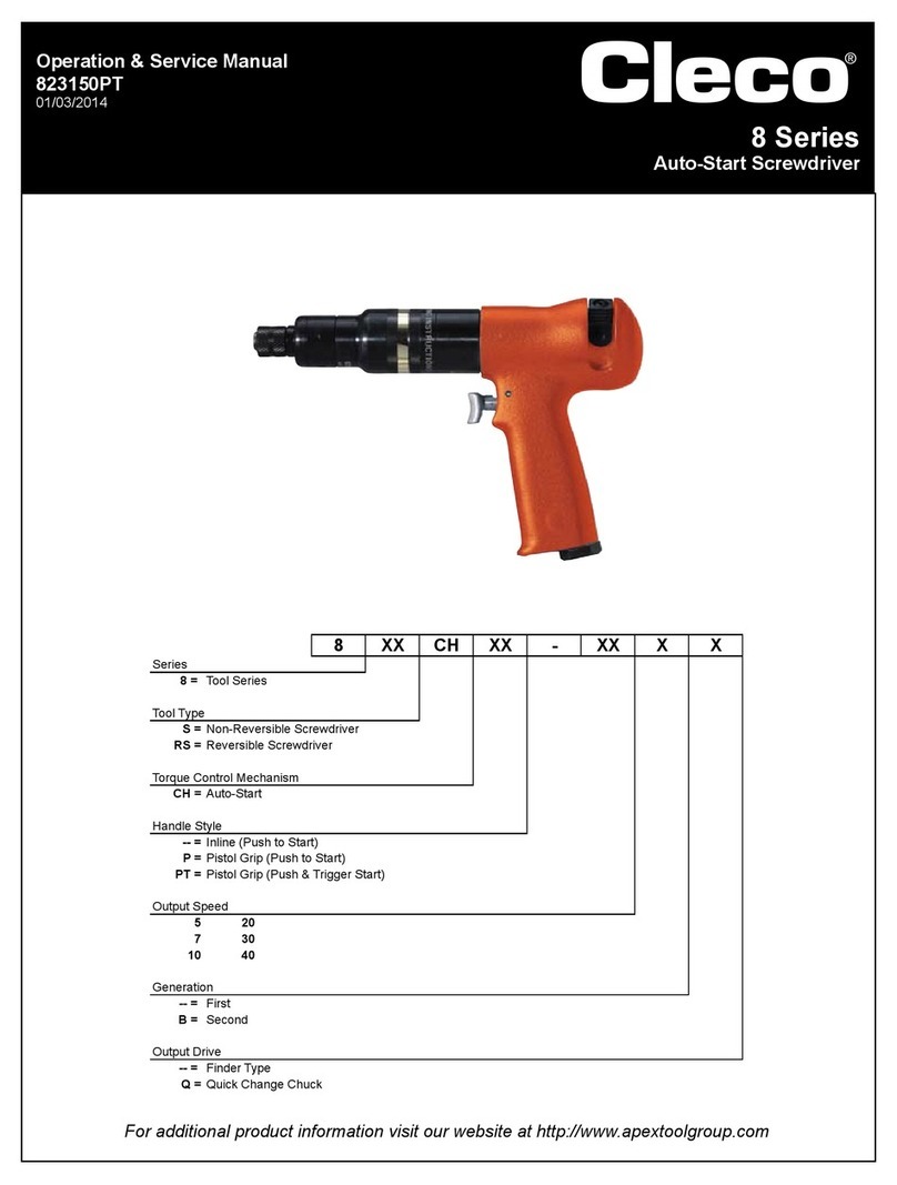 Cleco 823150PT Installation and operating instructions