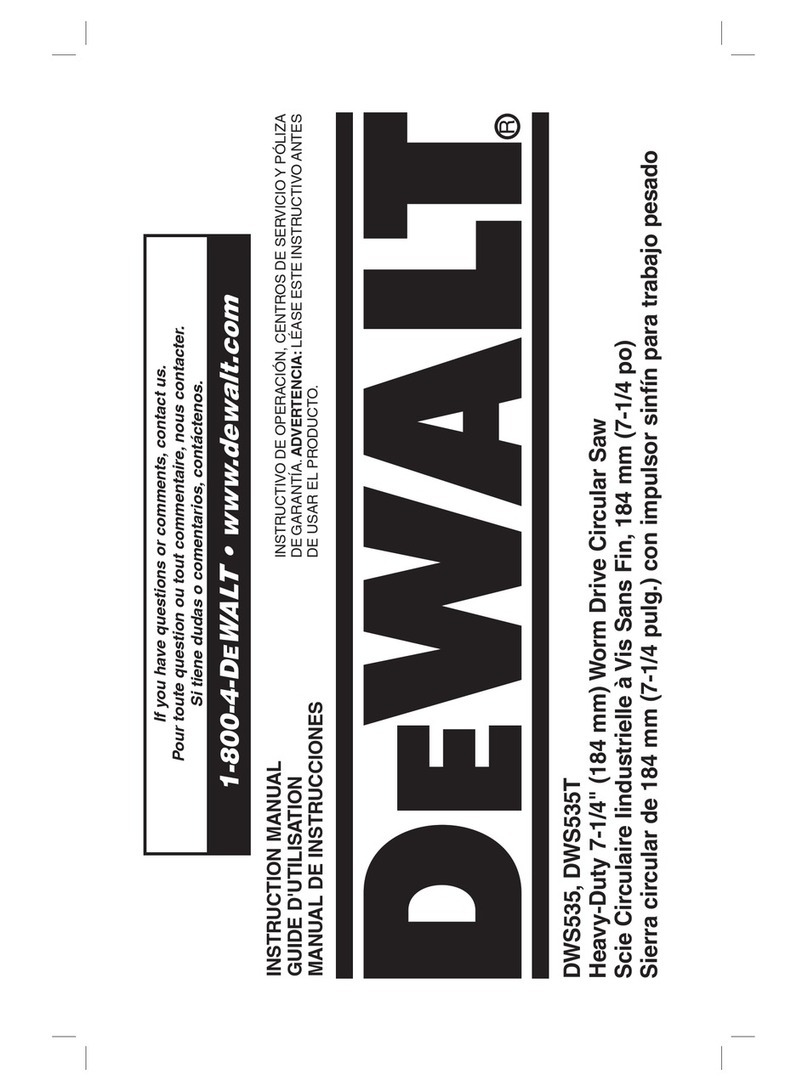 DeWalt DWS535 User manual