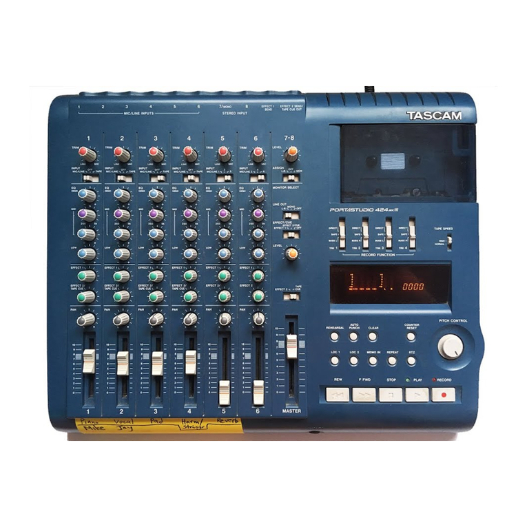 Tascam PortaStudio 424 owner's manual