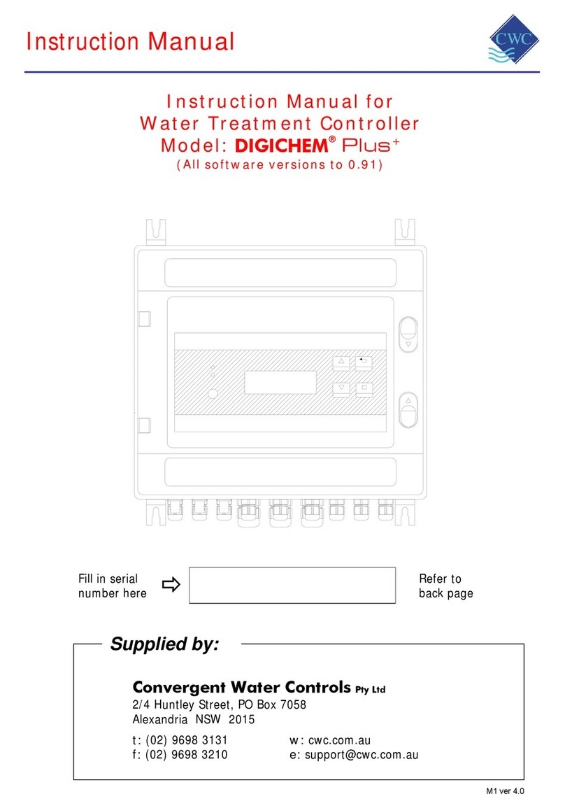 Convergent Water Controls DIGICHEM Plus + instruction manual